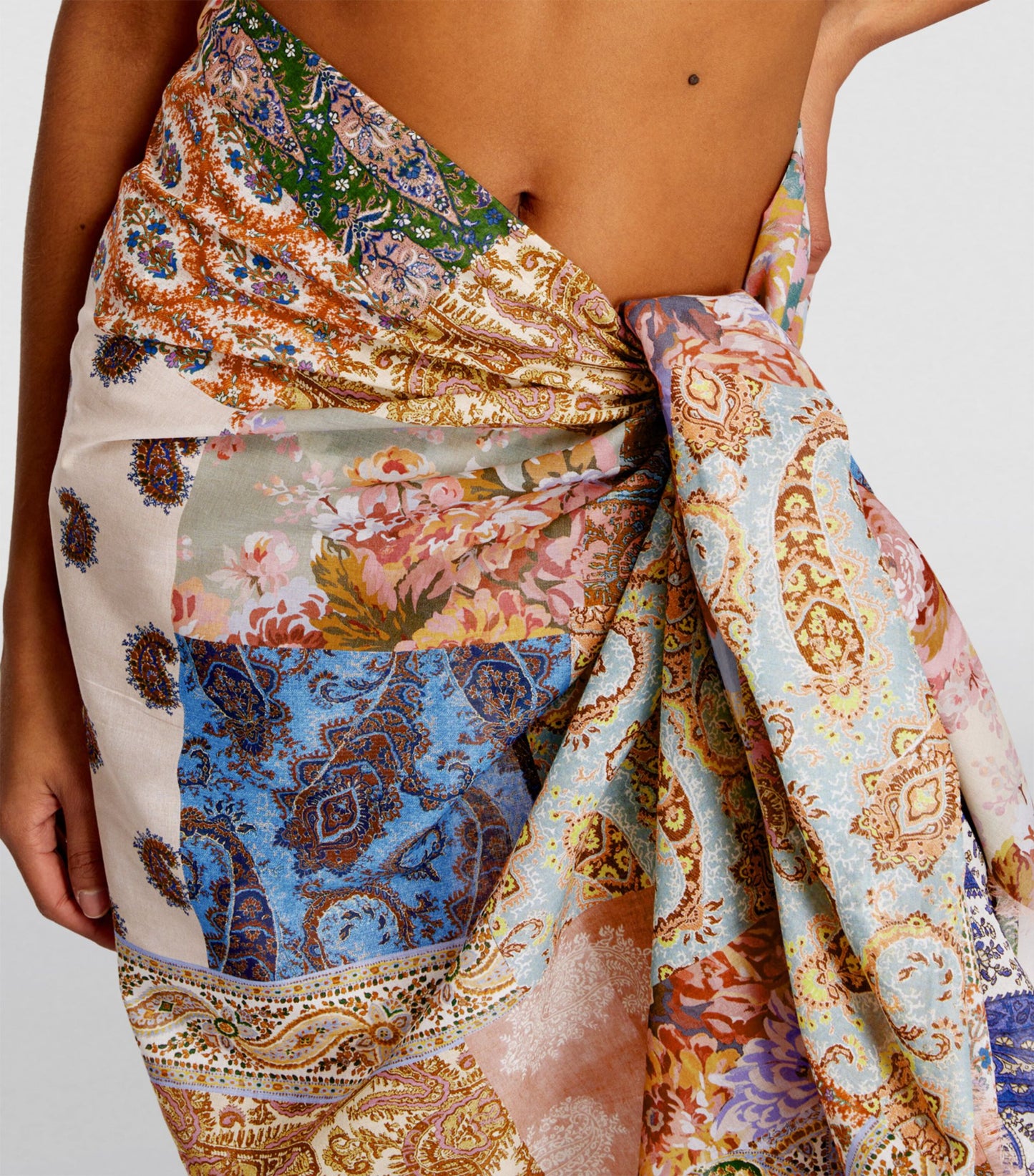 Fringe Cotton Pareo Patch Paisley