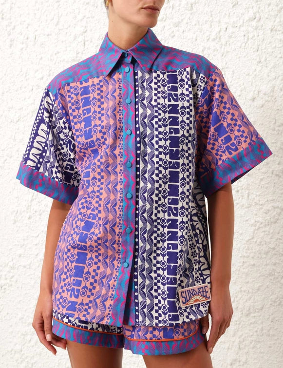 Load image into Gallery viewer, Acadian Spliced Shirt - Top
