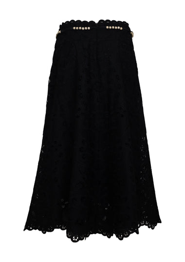Rhiannon Embroidered Skirt Black