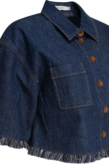 Rhiannon Fringe Denim Shirt