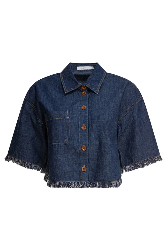 Rhiannon Fringe Denim Shirt