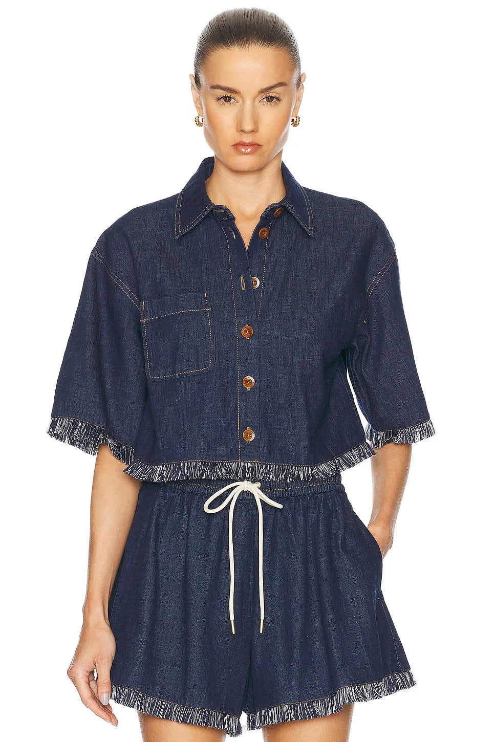 Rhiannon Fringe Denim Shirt
