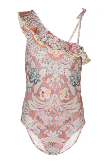 Rust Floral One Shoulder