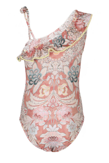 Rust Floral One Shoulder