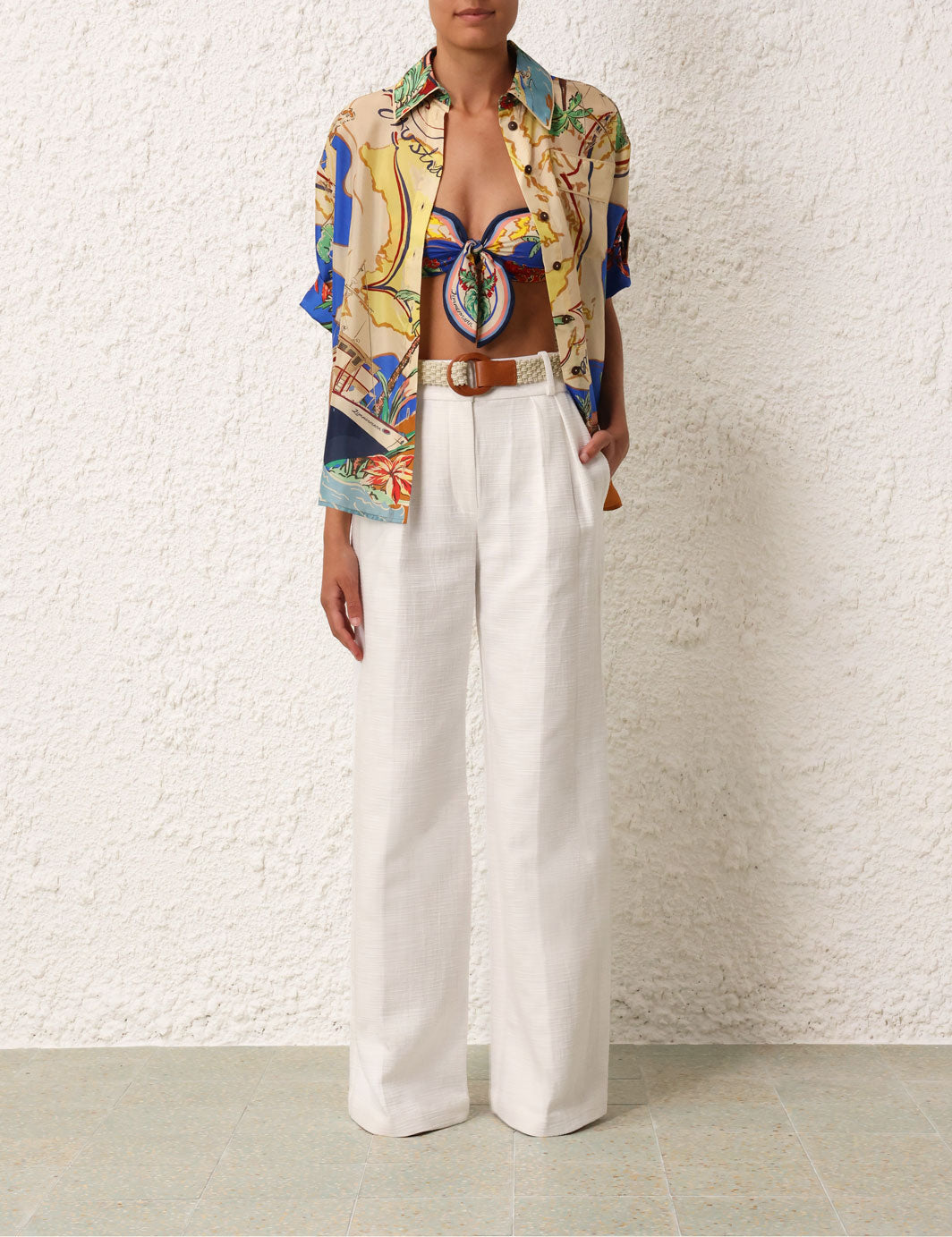 Load image into Gallery viewer, Alight Short Sleeve Shirt Nautical Map - Top
