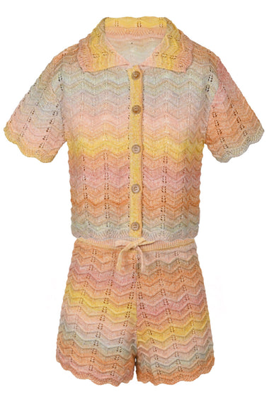 Tallow Kids Chevron Knit Top and Shorts