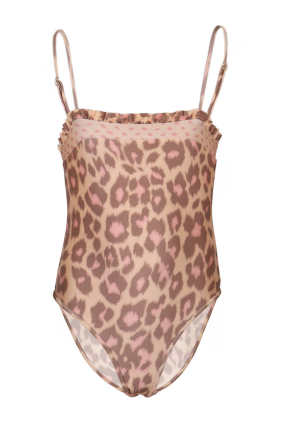 Load image into Gallery viewer, Tan Leopard Bandeau
