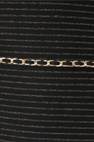Waverly Bandeau Chain One Piece Black/Gold