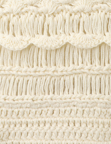 Waverly Crochet Halter Top Cream - Top
