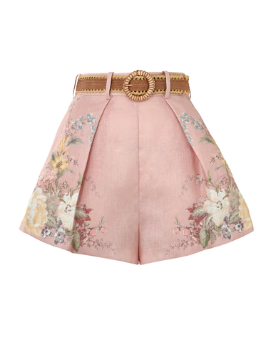 Waverly Tuck Short Pink Floral - Shorts