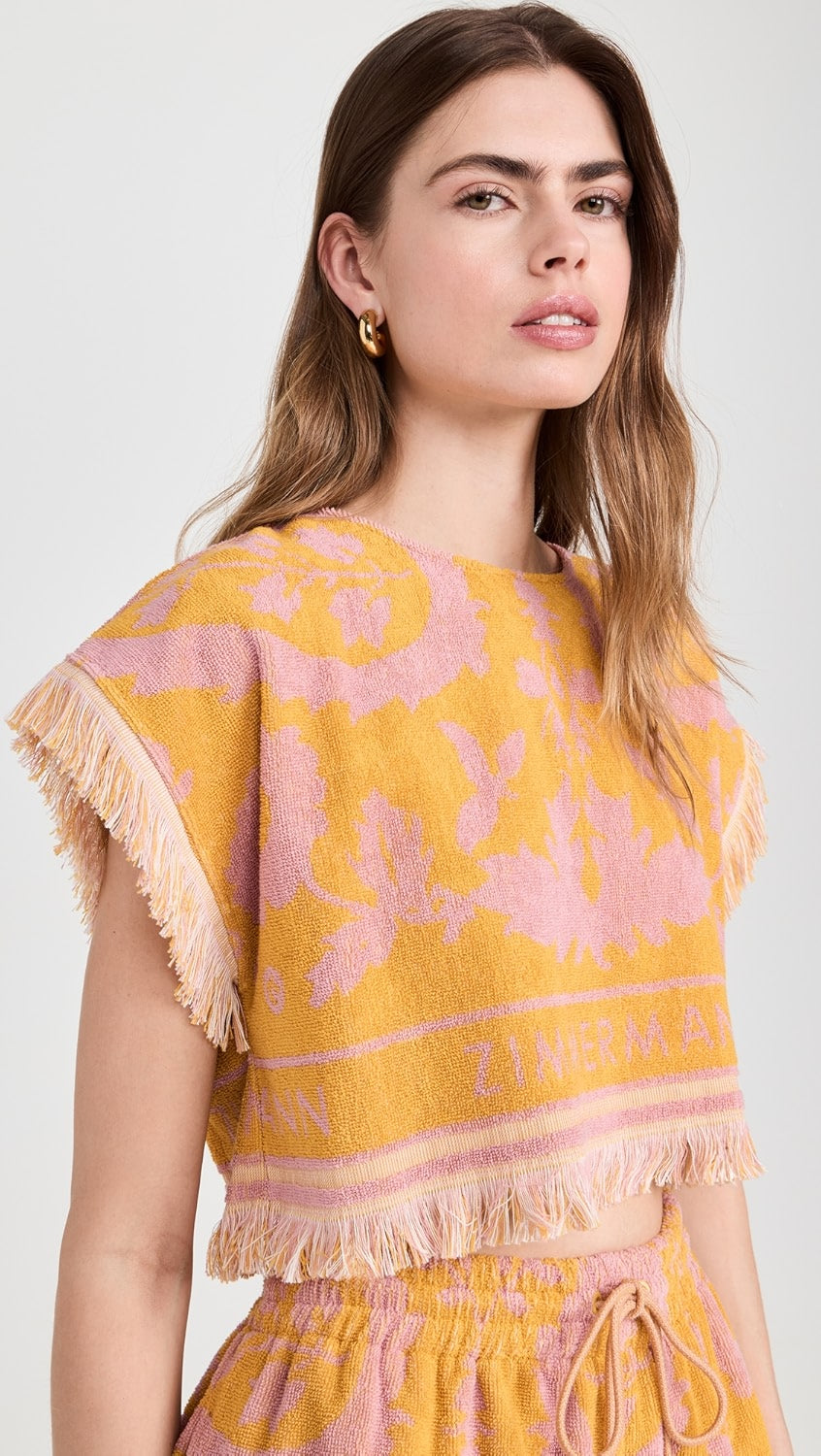 Load image into Gallery viewer, Wylie Towelling Crop Top - Top
