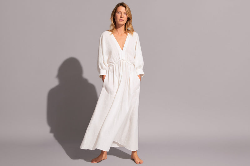 Selene Long Dress Blanc