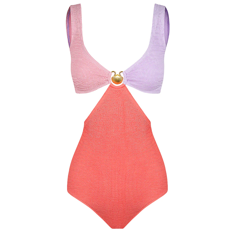 Hamptons Maillot Coral/Lilac/Pink