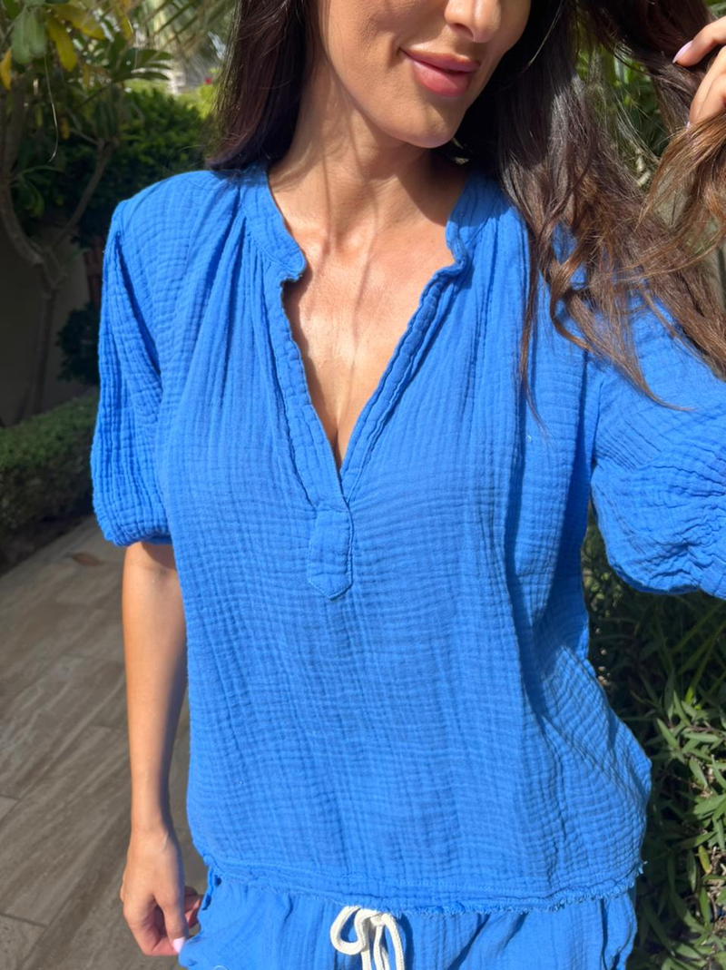 Biarritz Top Moroccan Blue