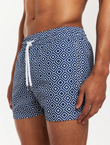 Mens Swim Shorts with Angra Print - Swim Shorts