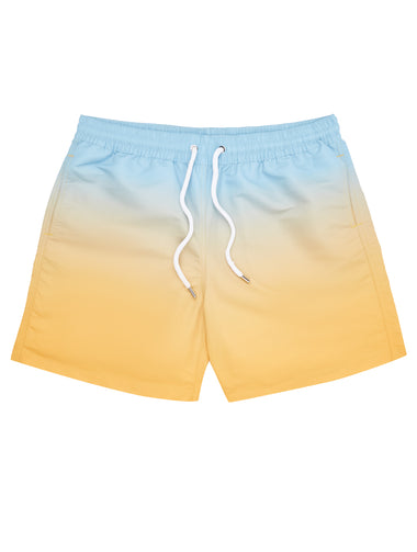 Mens Board Shorts in Blue/Yellow - Swim Shorts