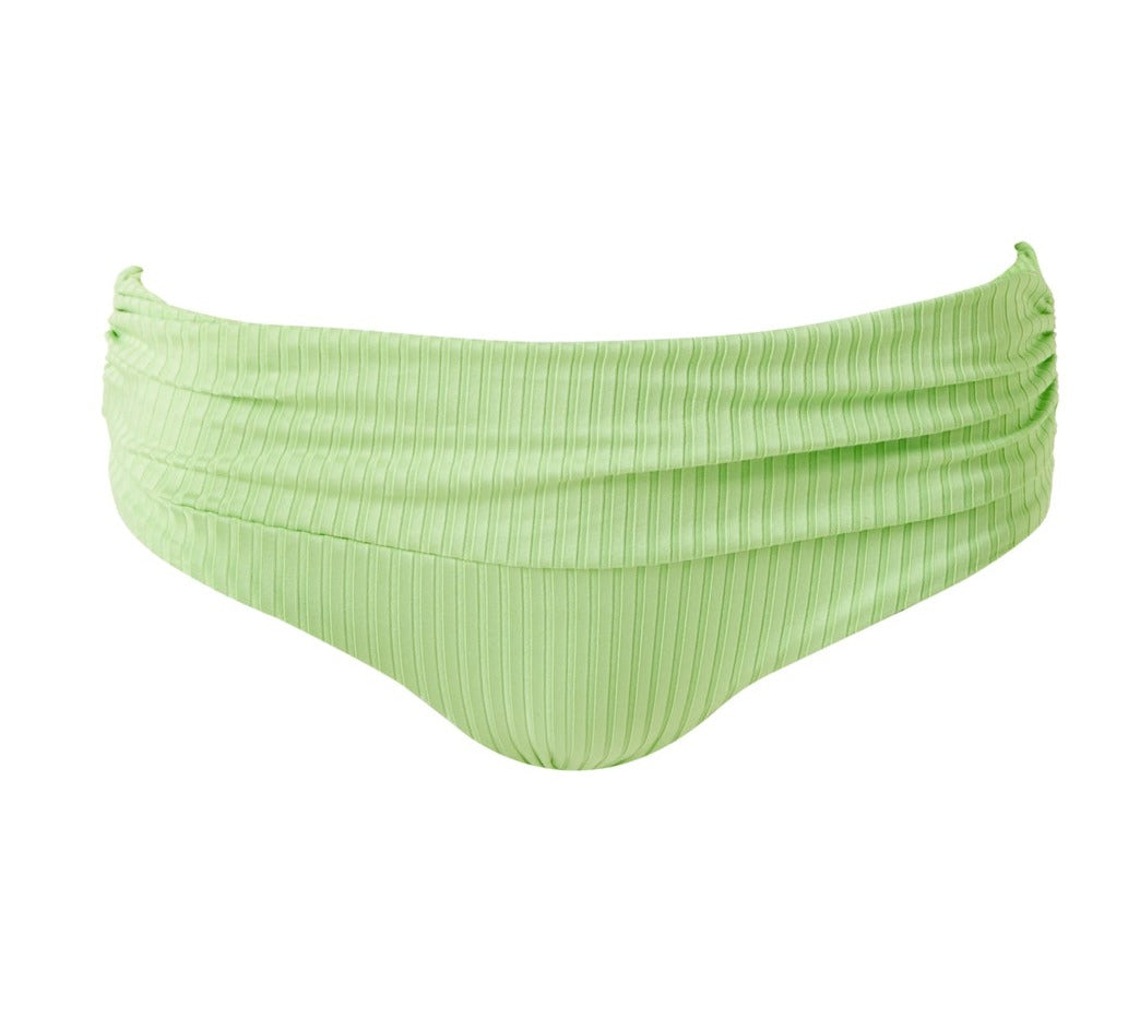 Load image into Gallery viewer, Fold Over Bikini Bottoms in Lime | Full Coverage Bikini Bottom Lime
