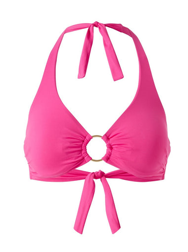 Halterneck Bikini Top in Fuchsia | Melissa Odabash Halterneck Bikini Top