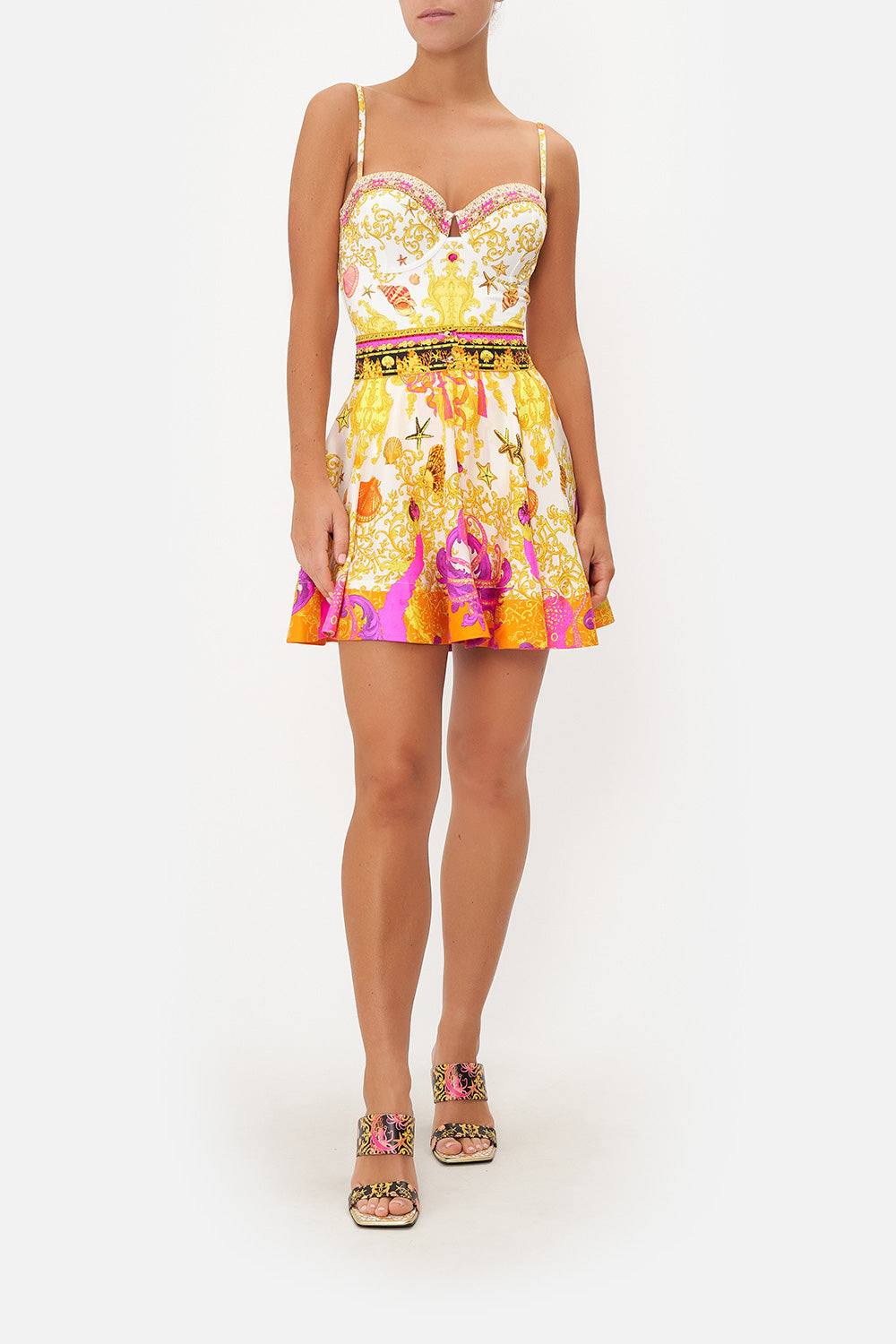 Load image into Gallery viewer, Designer Flounced Skirt with Octopus Print
