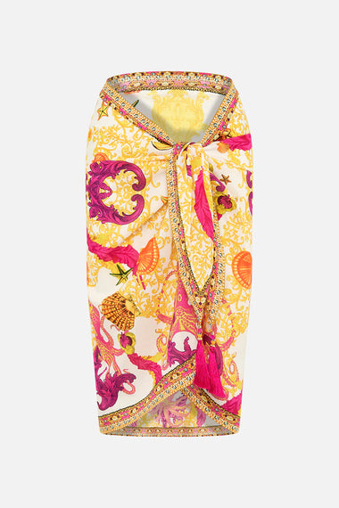 Designer Printed Sarong with Tassels | Camilla