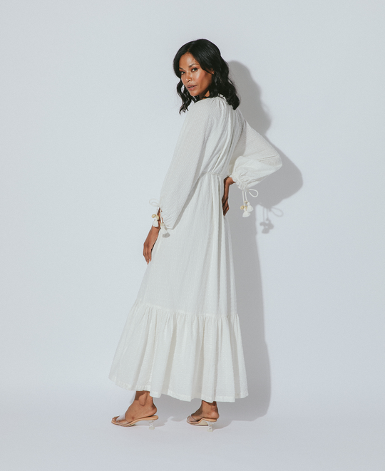 Hilo Kaftan Dress Ivory