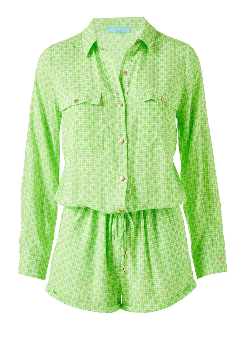 Womens Playsuit in Lime