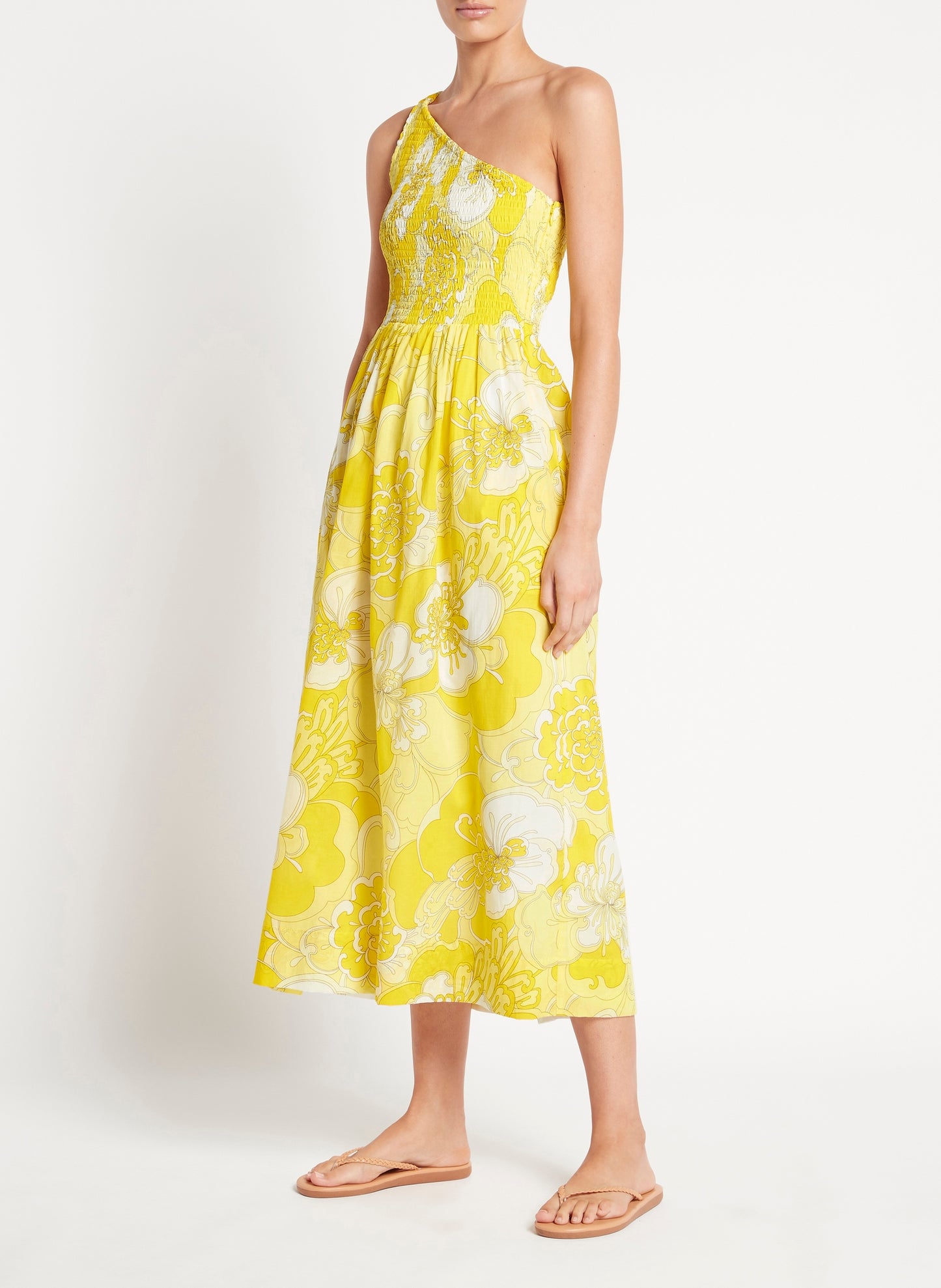 Load image into Gallery viewer, One Shoulder Floral Dress

