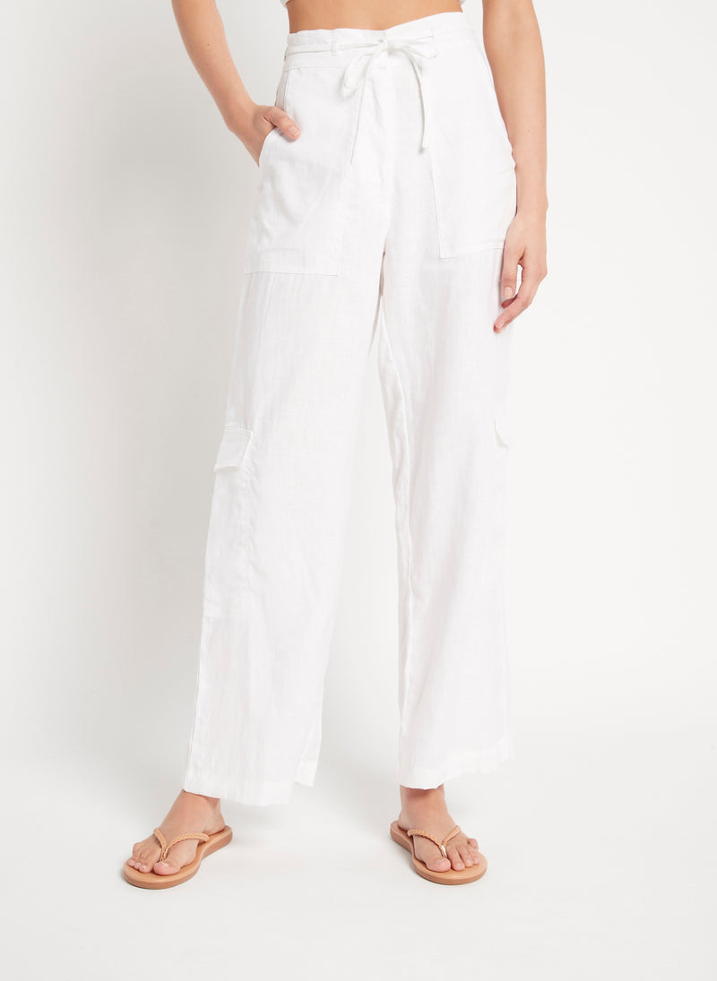 White Cargo Pants for Women