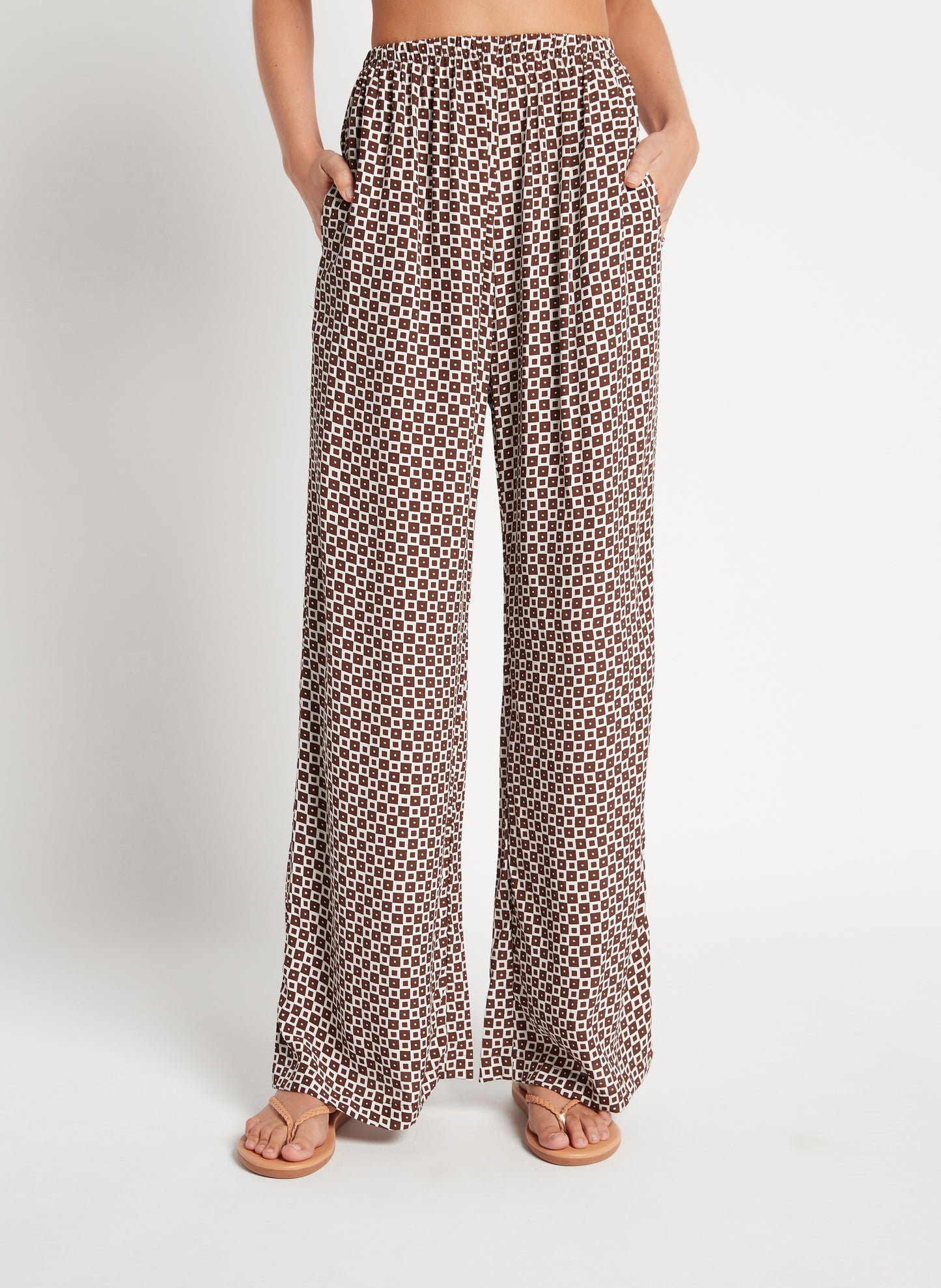 Load image into Gallery viewer, Womens High Waist Pants with Checkered Print

