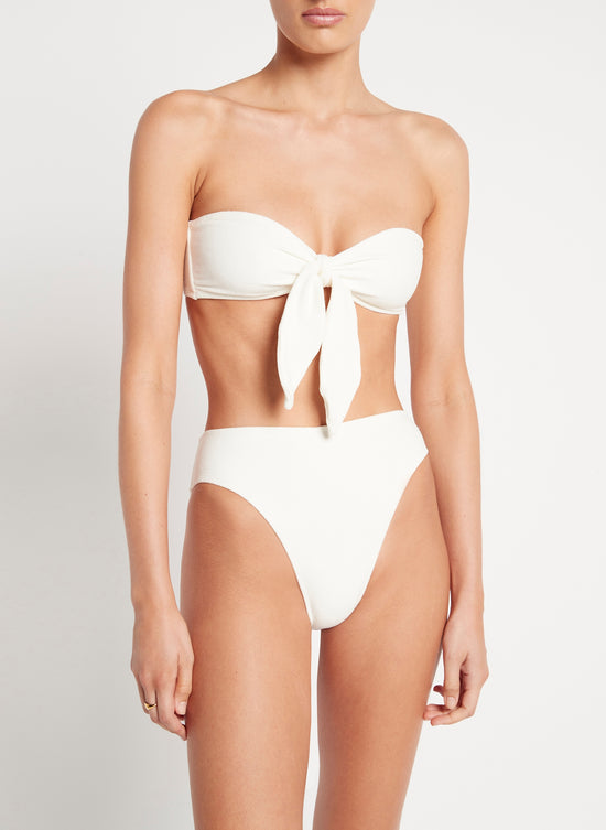Load image into Gallery viewer, White Bandeau Bikini Top
