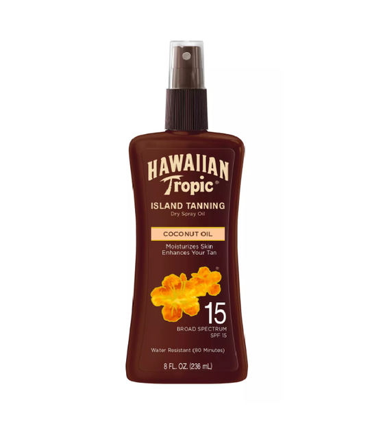 Hawaiian Tropic Tanning Oil Pump Spray  SPF15