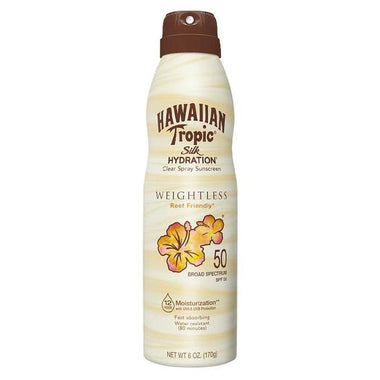 Hawaiian Tropic Silk Hydration Weightless Clear Spray Sunscreen SPF50 - Sun Cream
