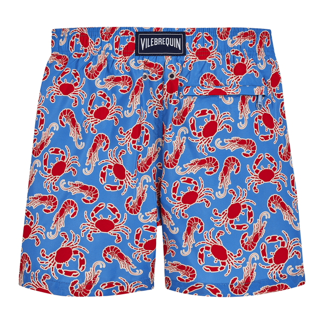 Load image into Gallery viewer, Blue Swimming Trunks for Boys with Two Back Eyelets
