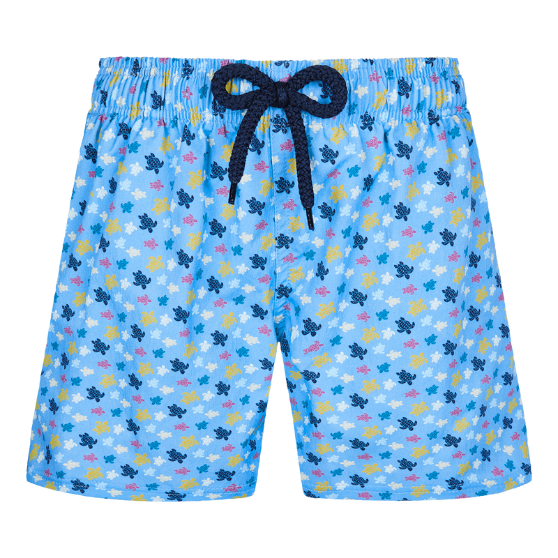 Boys Stretch Swim Shorts Micro Ronde Des Tortues Rainbow Blue