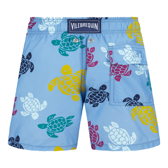 Boys Swim Shorts in Turtle Print Boys Swim Trunks in Blue