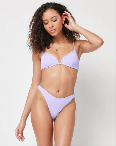 Helena Ribbed Bikini Top Wisteria - Bikini Top
