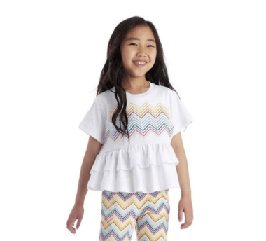 Girls T Shirt White/Multi