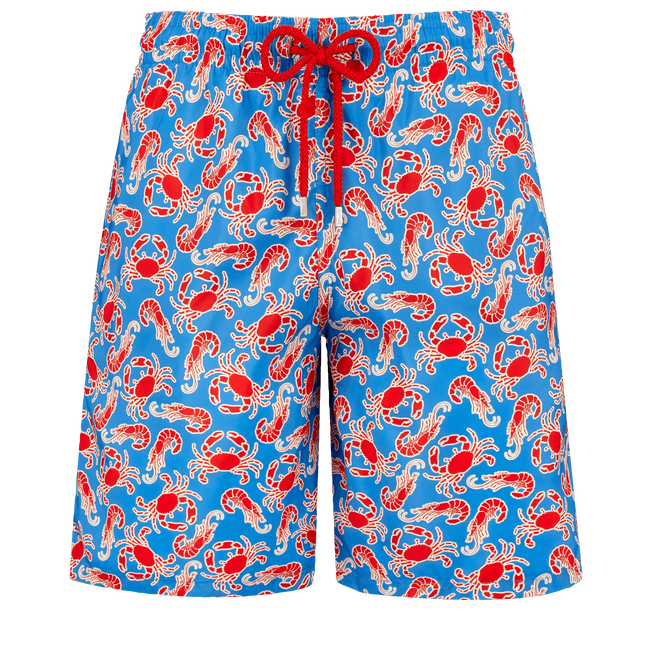Long Swim Trunks for Men with Elastic Waistband