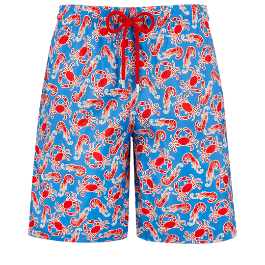 Long Swim Trunks for Men with Elastic Waistband