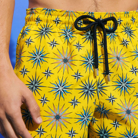 Drawstring Swim Shorts in Yellow