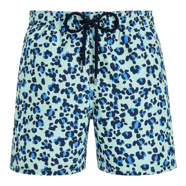 Mens Swimming Shorts in Blue Animal Print