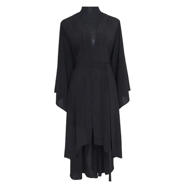 Black Long Kimono Panther In Black - Kimono