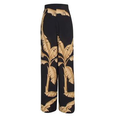 Jungle Gold Palm Marbella Pants Black - Bottoms