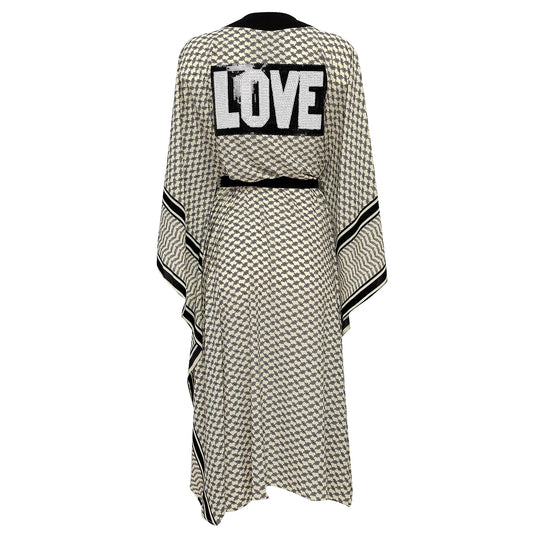 Love Desert Black Long - Kimono