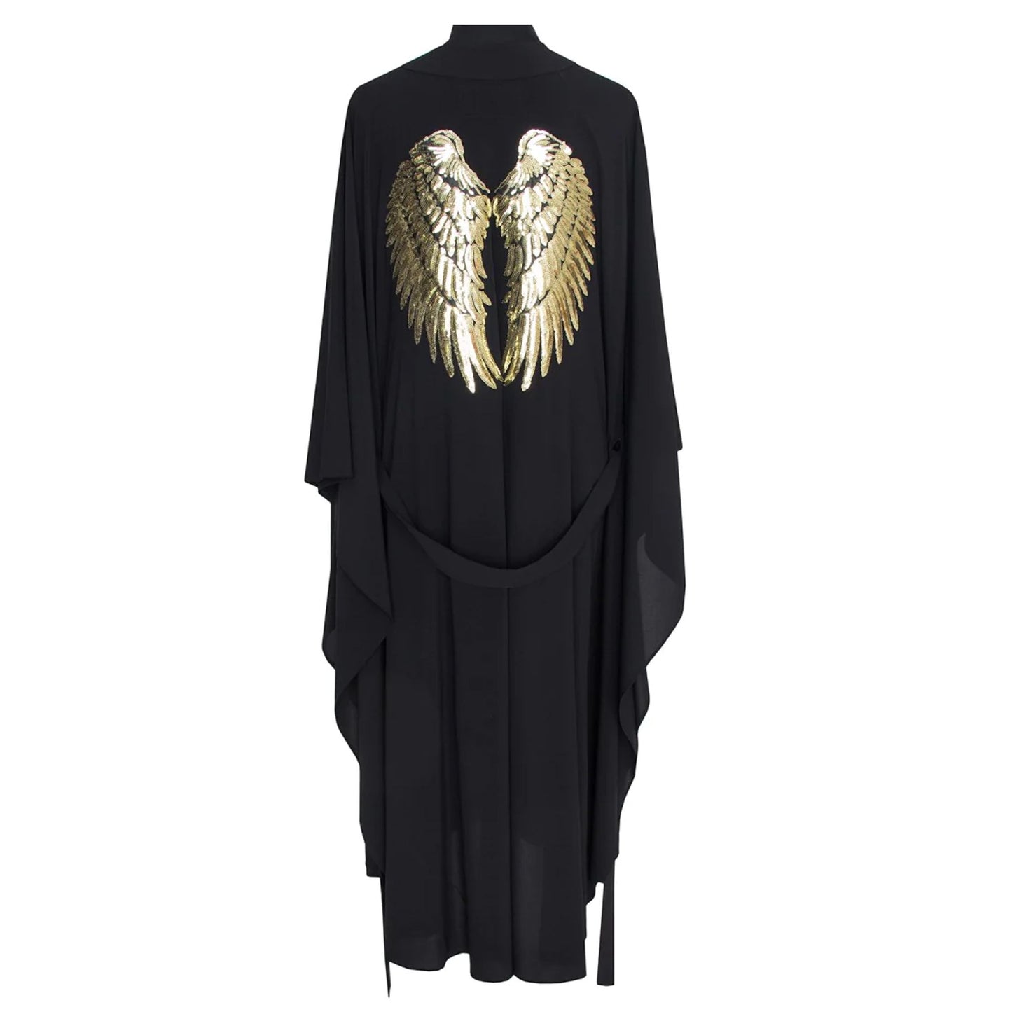 Monochrome Black Long Kimono Wings