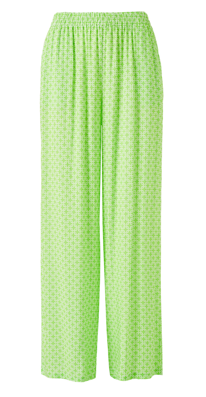 Womens Straight Leg Trousers in Lime - Olivia