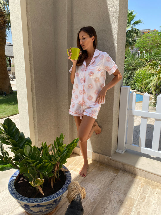 Sunrise Short Sleep Set Peach Cloud