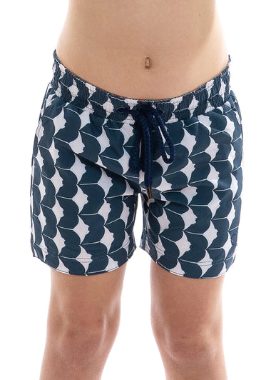 Swimming Shorts for Boys with Manta Ray Print