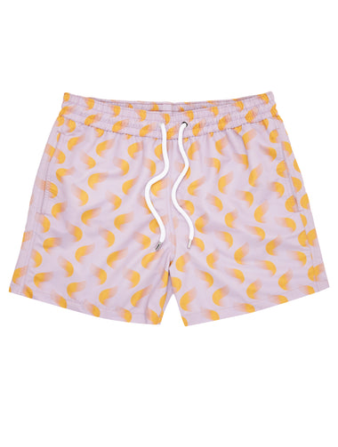 Men’s Swim Shorts in Lilac/Yellow - Swim Shorts
