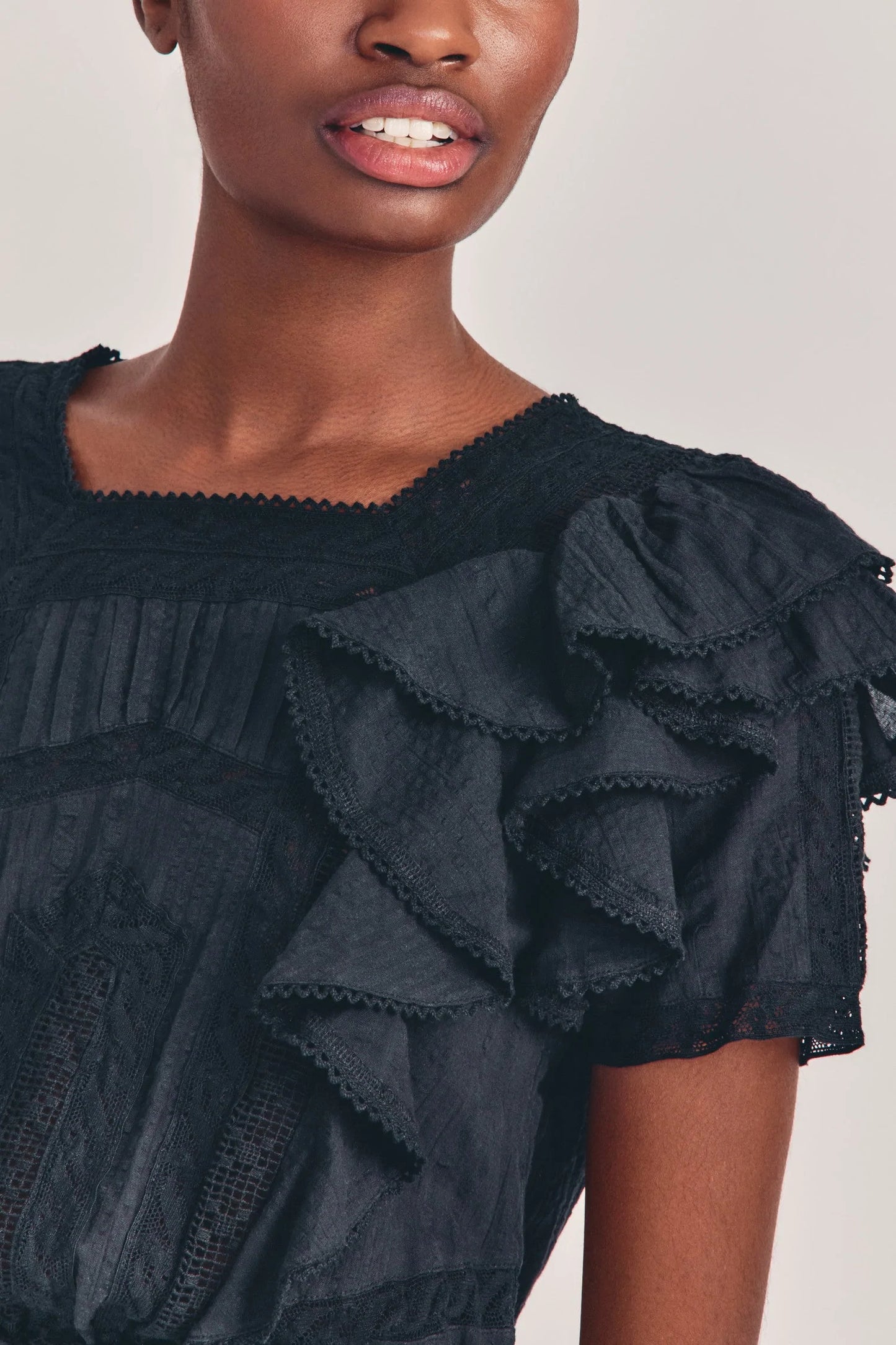 Load image into Gallery viewer, Black Square Neck Mini Dress
